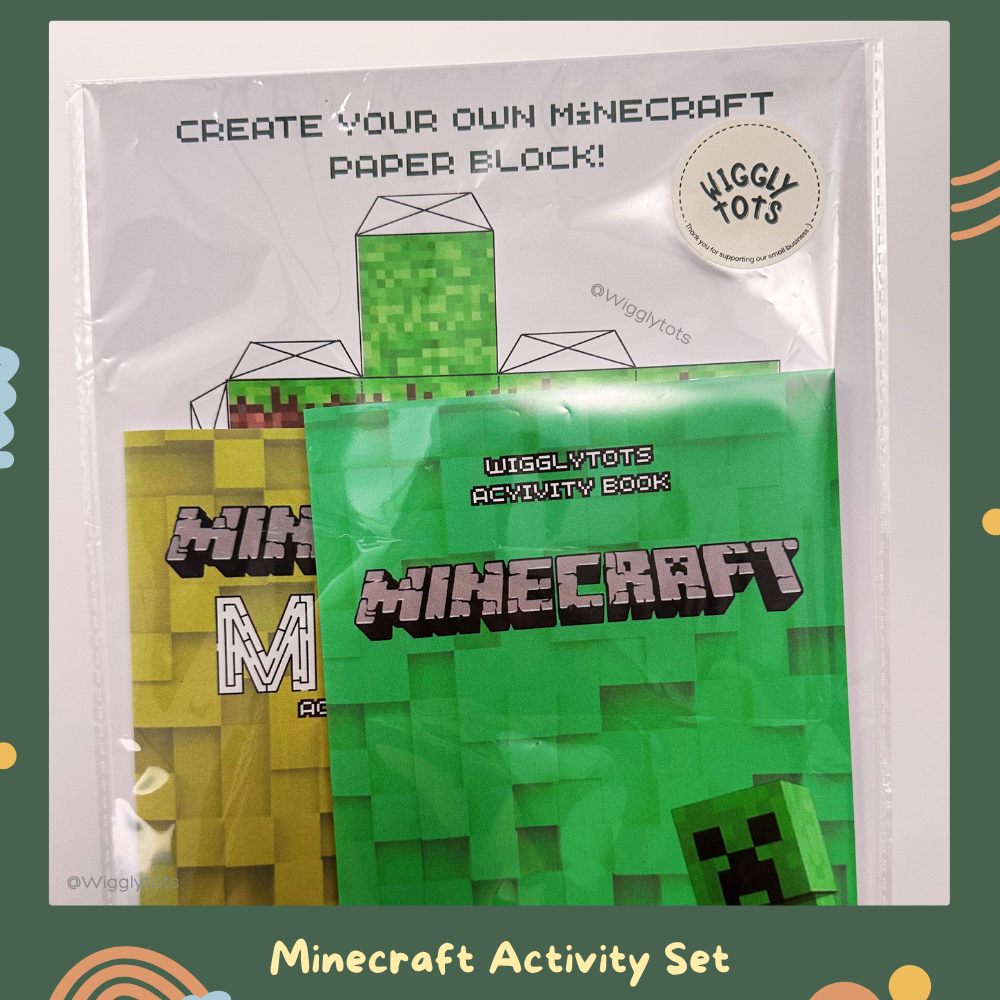 Printed Activity Worksheets: Ultimate Activity Set Minecraft-themed for 6-9
