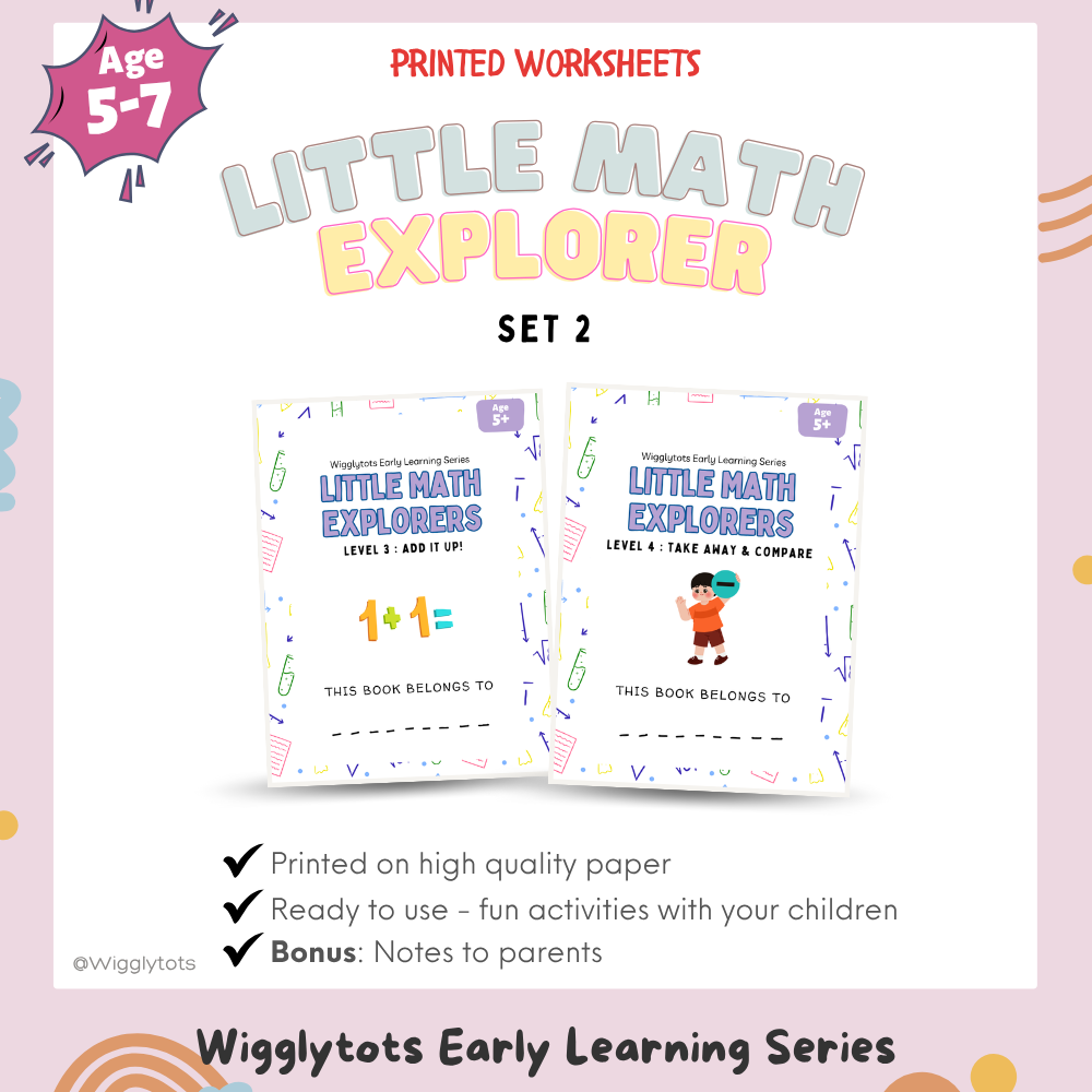 Little Math Exporer Bundle 2 | Preschool Addition & Subtraction Workbook for Ages 5-7