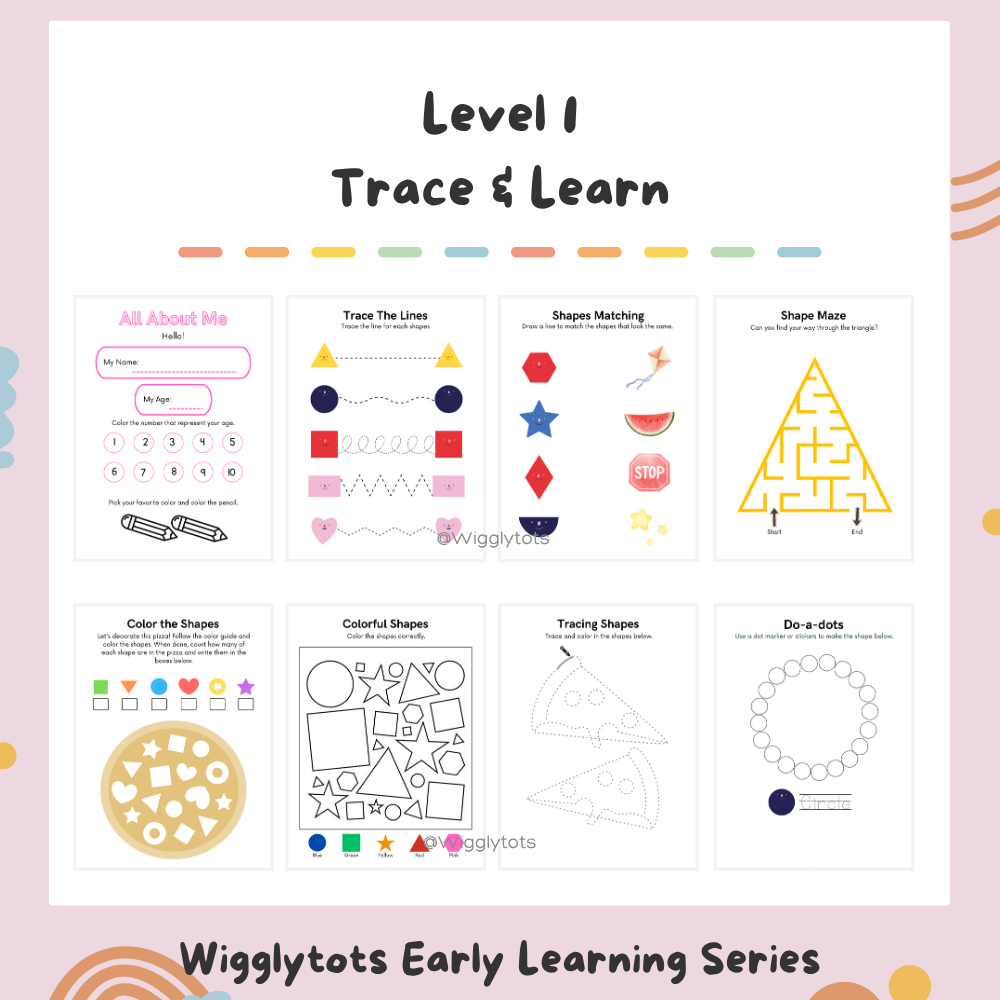 Shapes Around Us Level 1 | Trace & Learn Basic Shapes Workbook for Kids