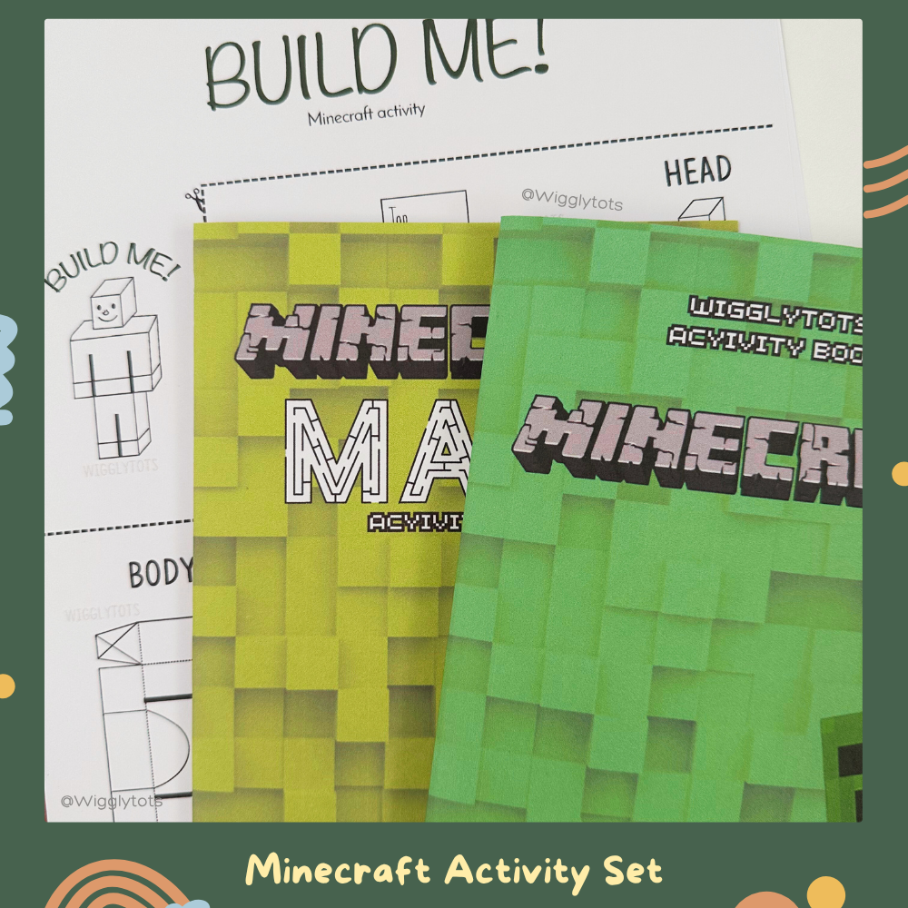 Printed Activity Worksheets: Ultimate Activity Set Minecraft-themed for 6-9