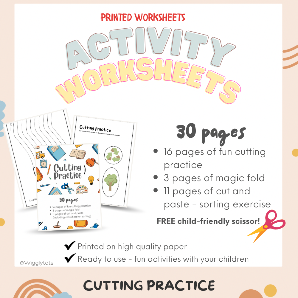 Printed Activity Worksheets - Cutting Practice
