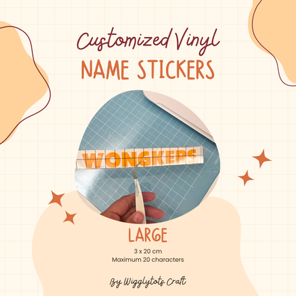 Customized Name Decal Vinyl [LARGE SIZE] - Personalised Sticker Label