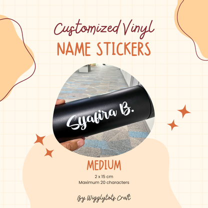 Customized Name Decal Vinyl [MEDIUM SIZE] - Personalised Sticker Label