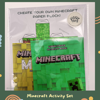 Printed Activity Worksheets: Ultimate Activity Set Minecraft-themed for 6-9