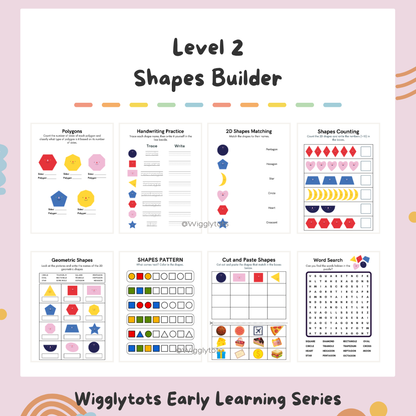 Shapes Workbook for Kids – Writing, Polygons, Counting & DIY Toothpick Activities