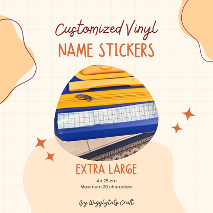 Customized Name Decal Vinyl [EXTRA LARGE SIZE] - Personalised Sticker Label for LUGGAGE