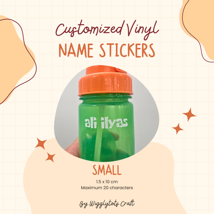 Customized Name Decal Vinyl [SMALL SIZE] - Personalised Sticker Label