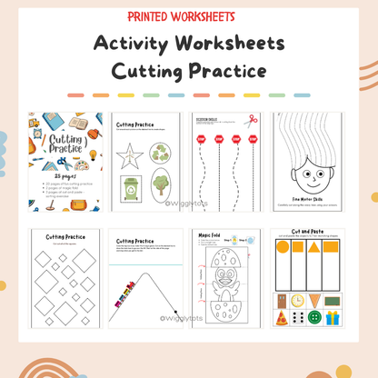 Printed Activity Worksheets - Cutting Practice