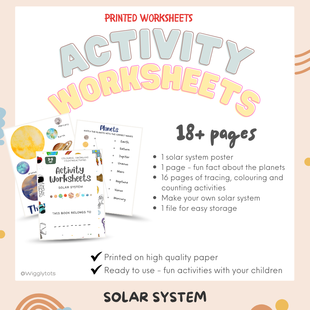 Printed Activity Worksheets - Solar System