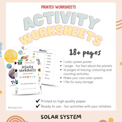 Printed Activity Worksheets - Solar System