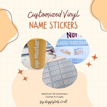 Customized Name Decal Vinyl [LARGE SIZE] - Personalised Sticker Label