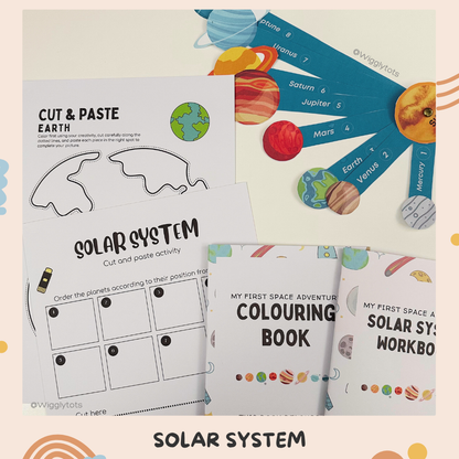 Printed Activity Worksheets: Ultimate Activity Set Solar System for 3-6