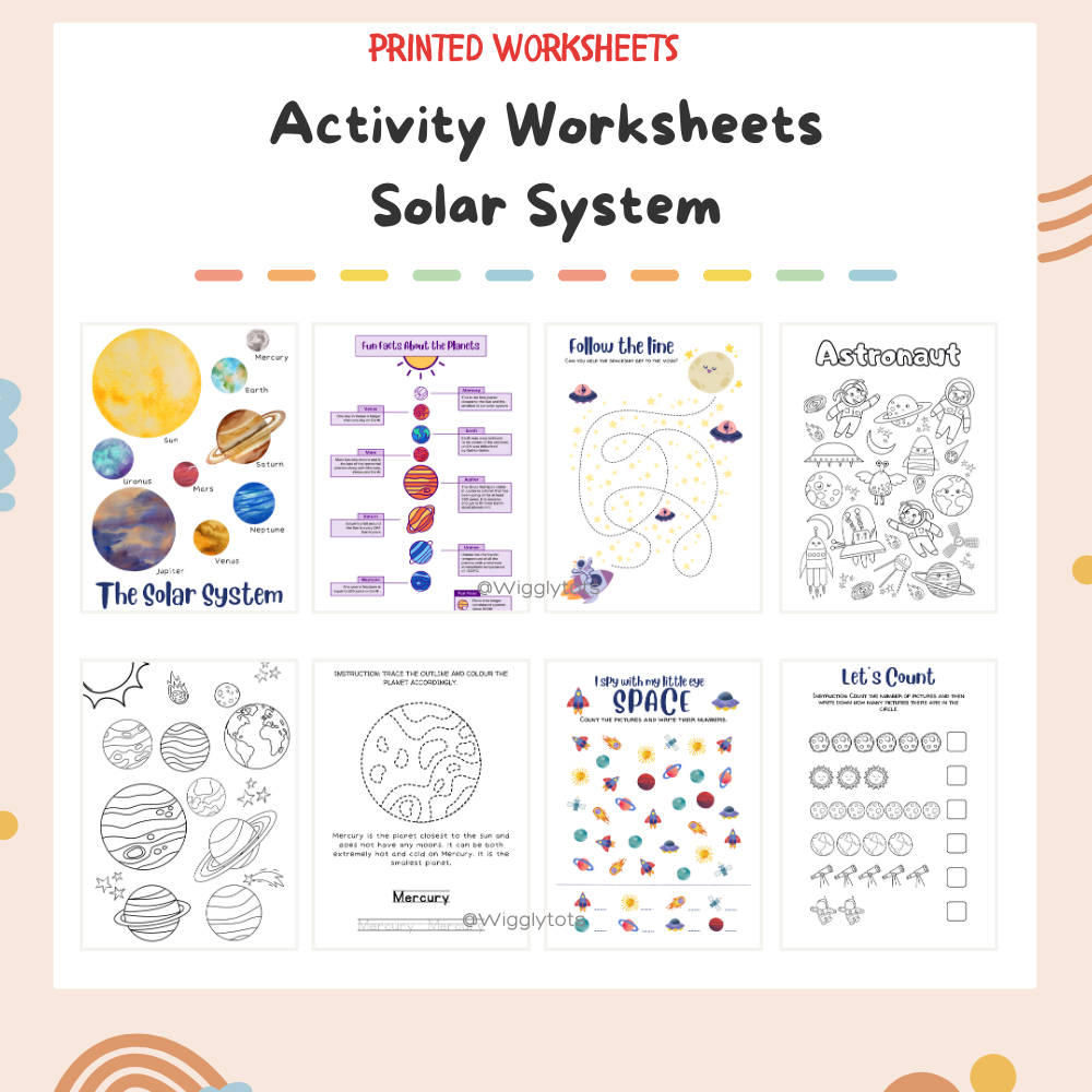 Printed Activity Worksheets - Solar System