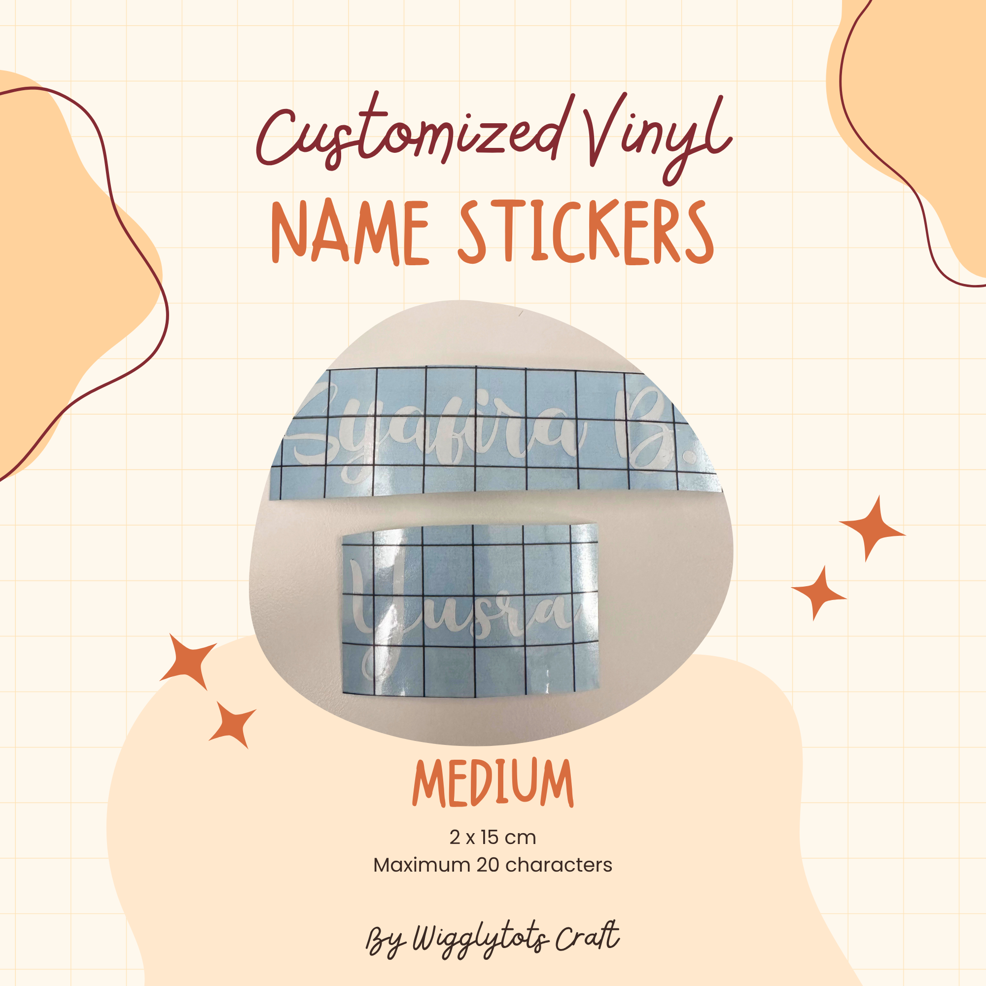 Customized Name Decal Vinyl [MEDIUM SIZE] - Personalised Sticker Label