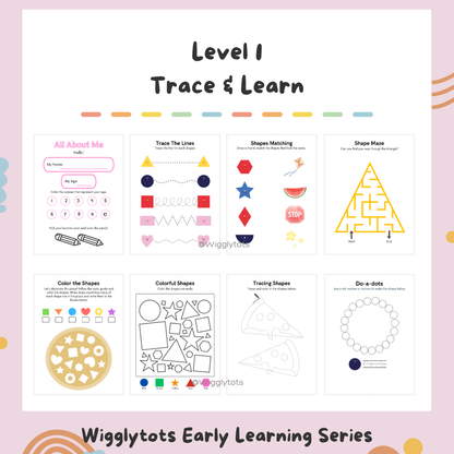 Shapes Around Us Level 1 | Trace & Learn Basic Shapes Workbook for Kids