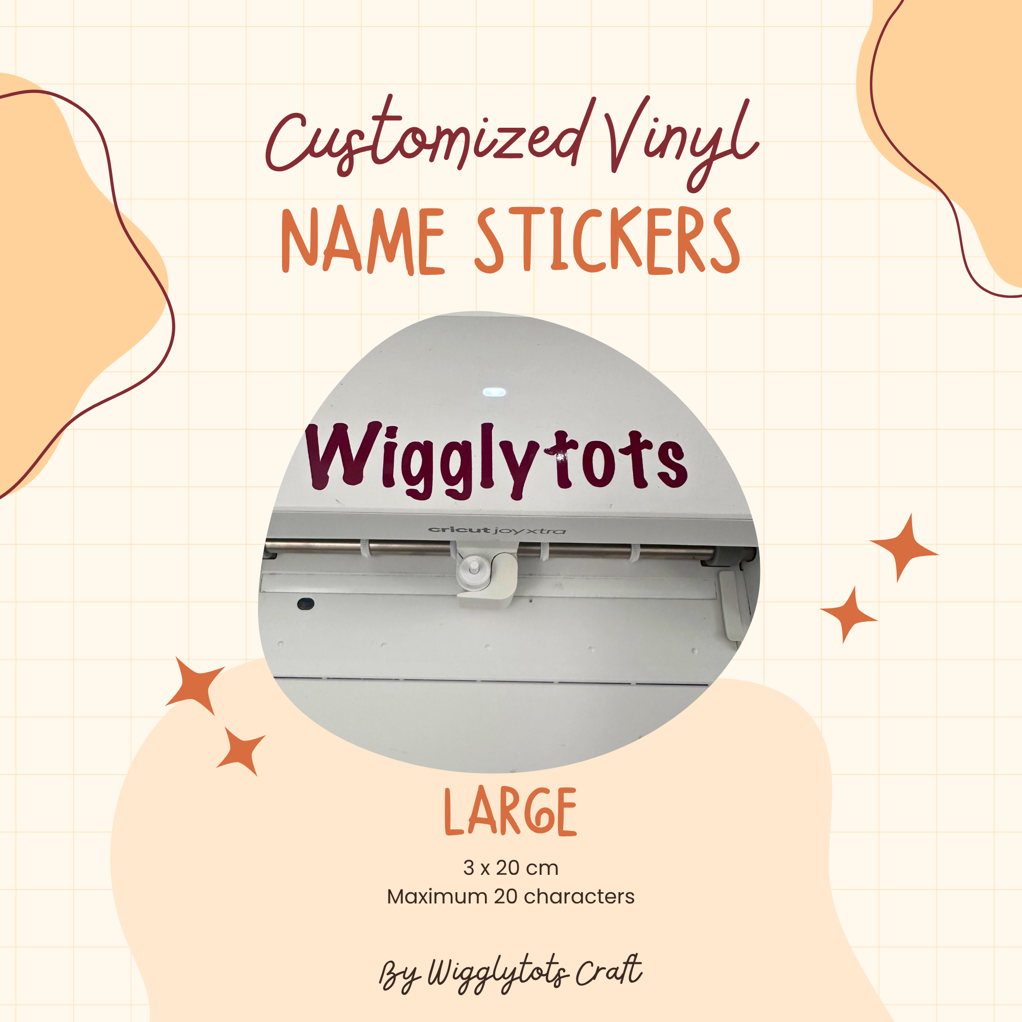 Customized Name Decal Vinyl [LARGE SIZE] - Personalised Sticker Label