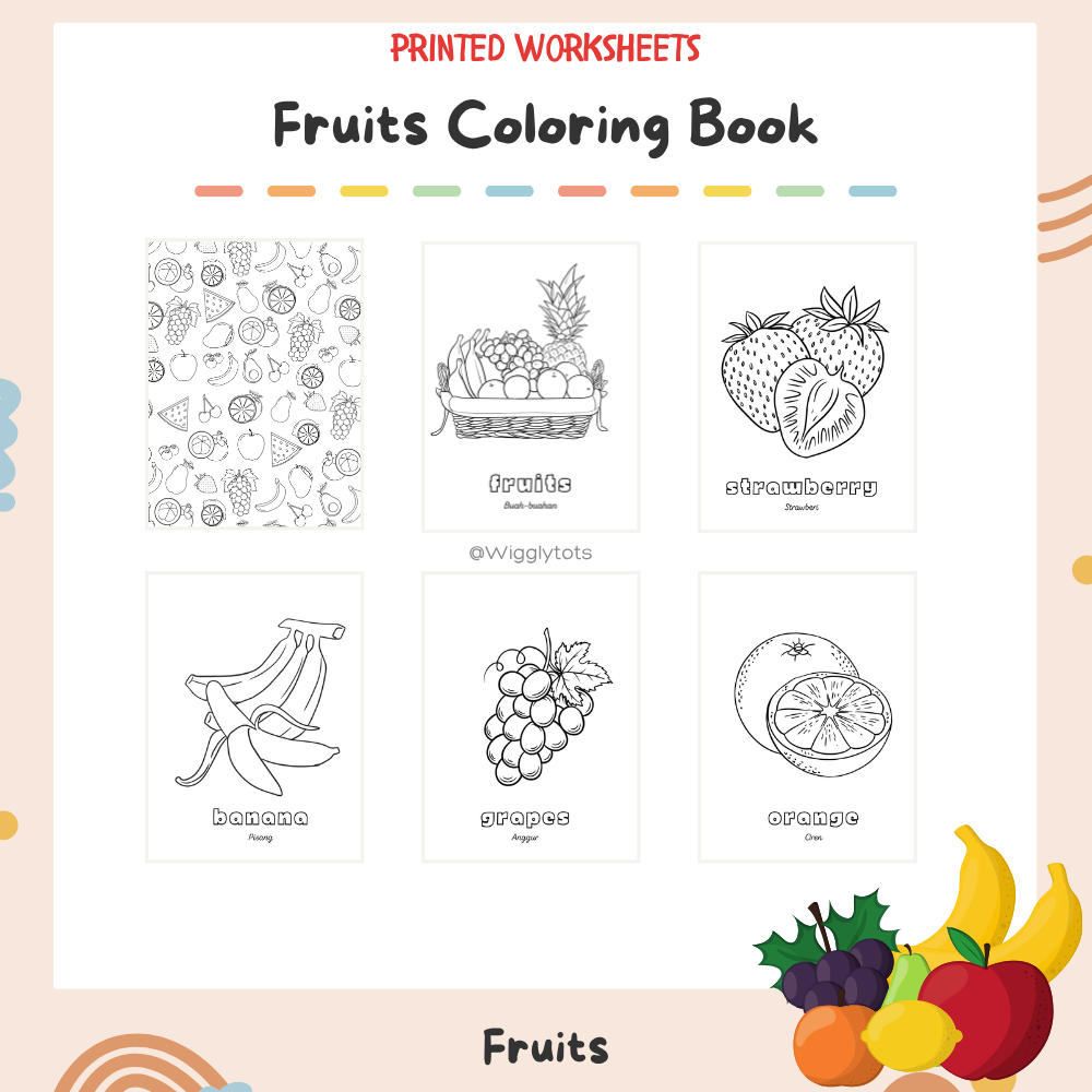 Coloring Book & Educational Poster Set [20-Page A5 Book + 1 Laminated A4 Poster]