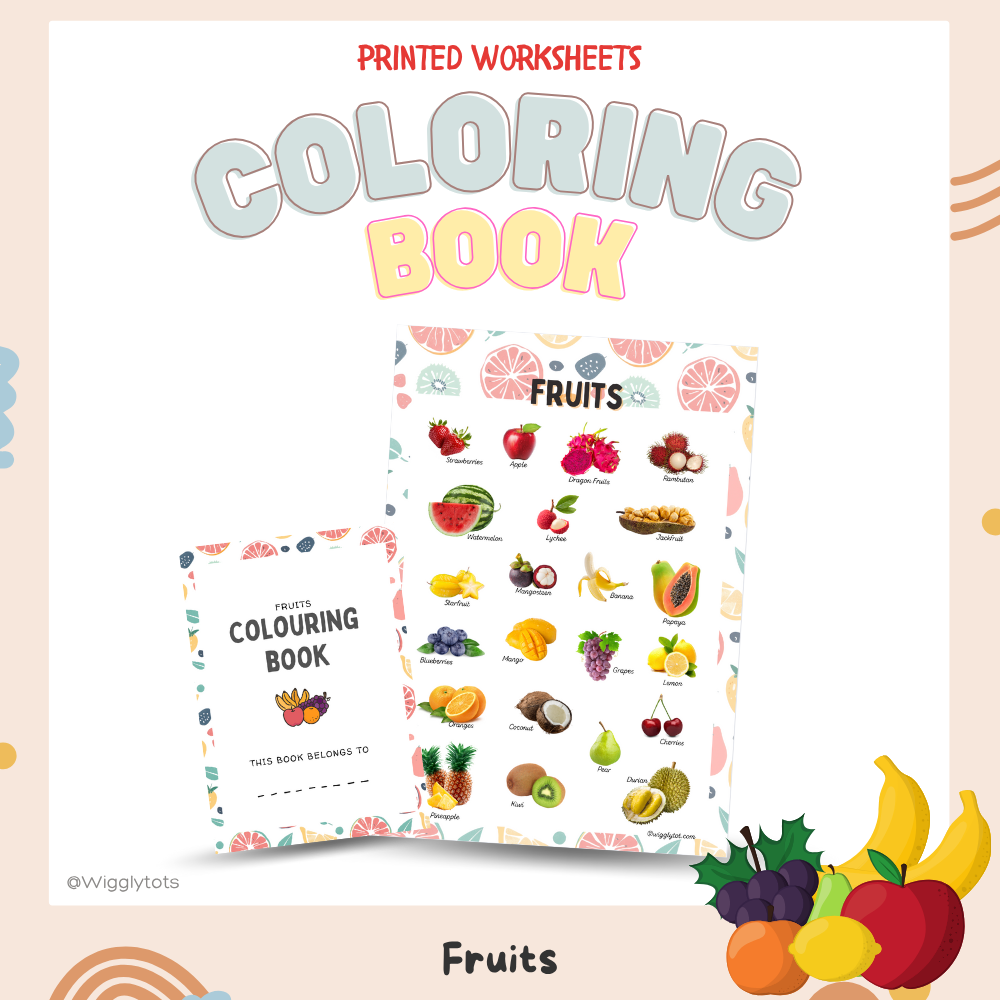 Coloring Book & Educational Poster Set [20-Page A5 Book + 1 Laminated A4 Poster]