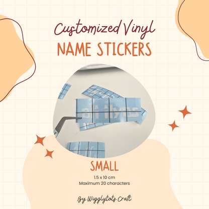 Customized Name Decal Vinyl [SMALL SIZE] - Personalised Sticker Label