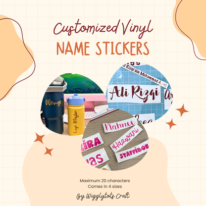 Customized Name Decal Vinyl [LARGE SIZE] - Personalised Sticker Label