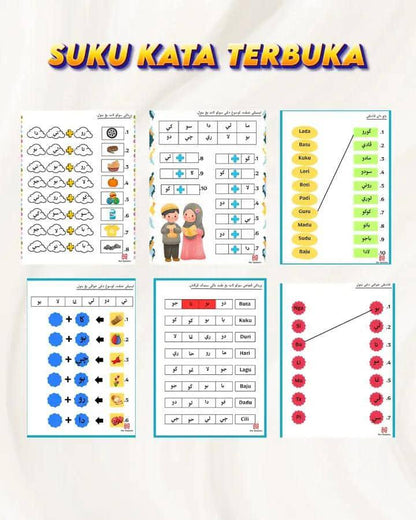 [PDF Version] Worksheet Celik Jawi – Modul Belajar Jawi Kanak-Kanak 6–9 Tahun