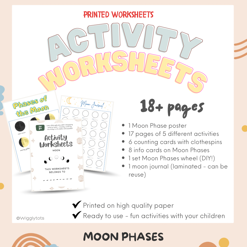 Printed Activity Worksheets - Moon