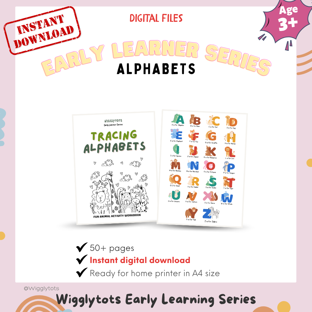 [PDF Version] Alphabet Tracing & Do-a-Dot Workbook | Animal-Themed ABC Activities for Kids