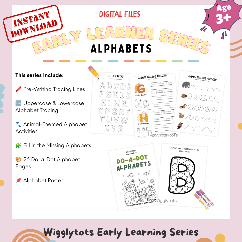 [PDF Version] Alphabet Tracing & Do-a-Dot Workbook | Animal-Themed ABC Activities for Kids