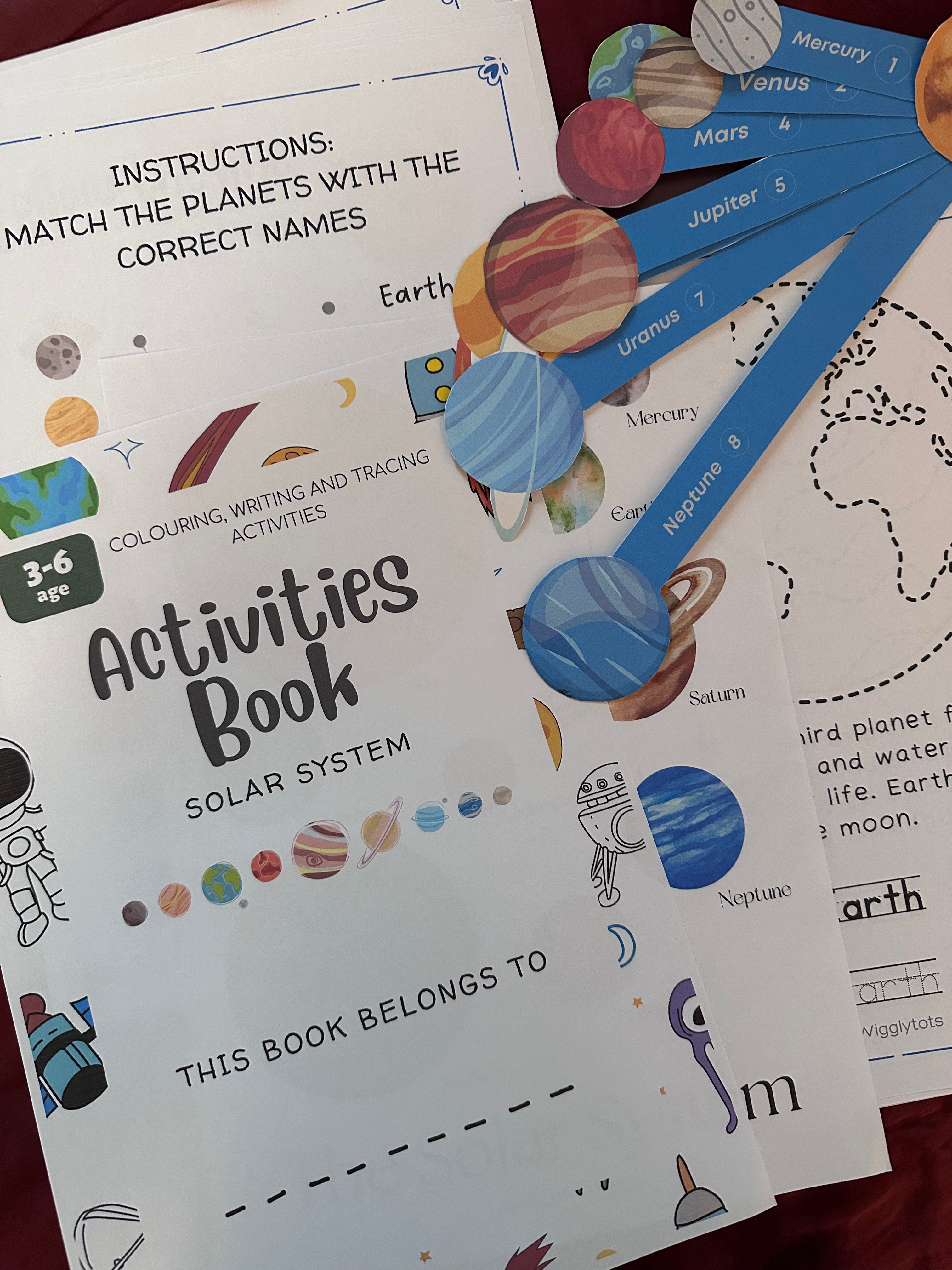 Printed Activity Worksheets - Solar System