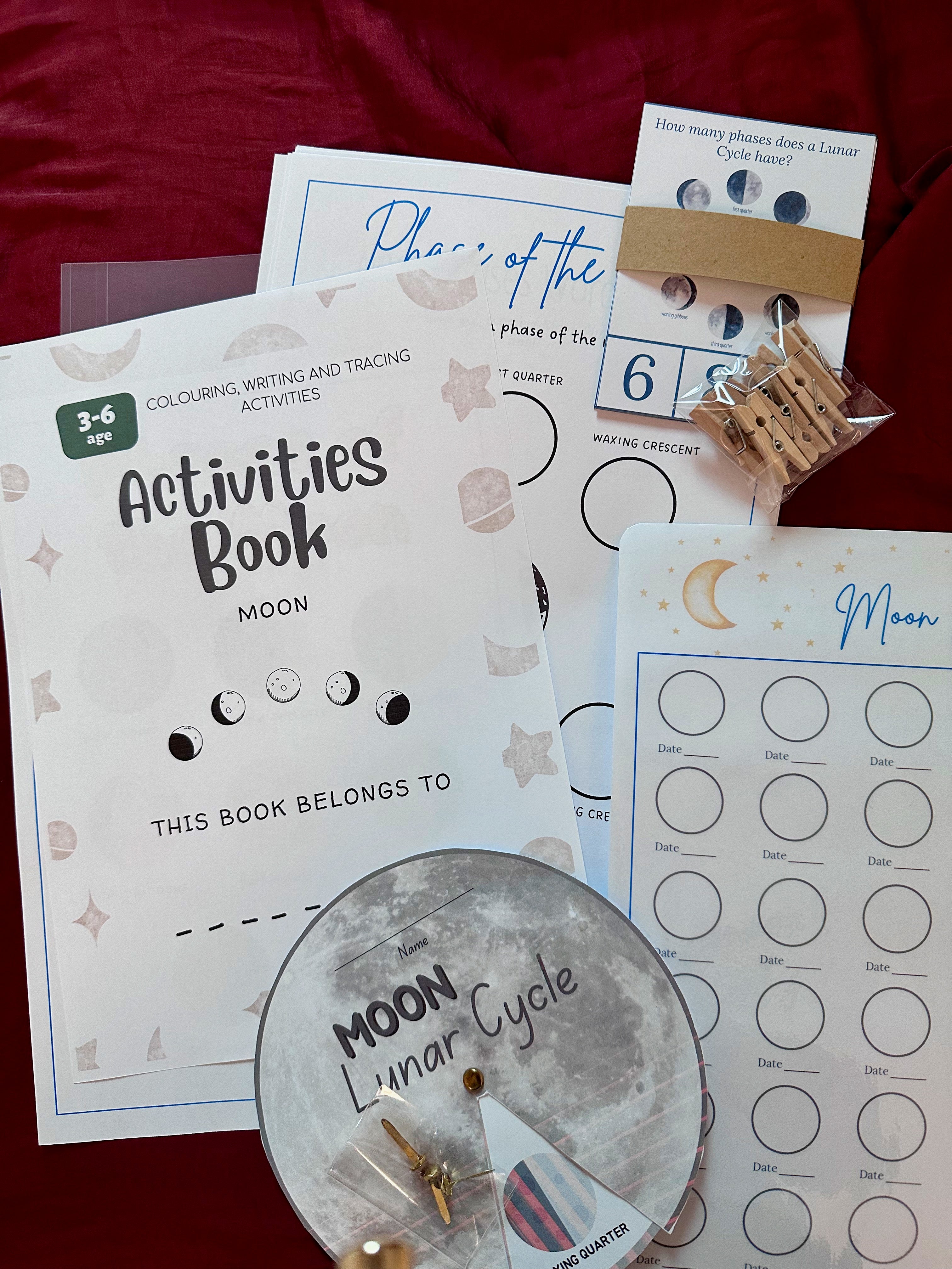 Printed Activity Worksheets - Moon