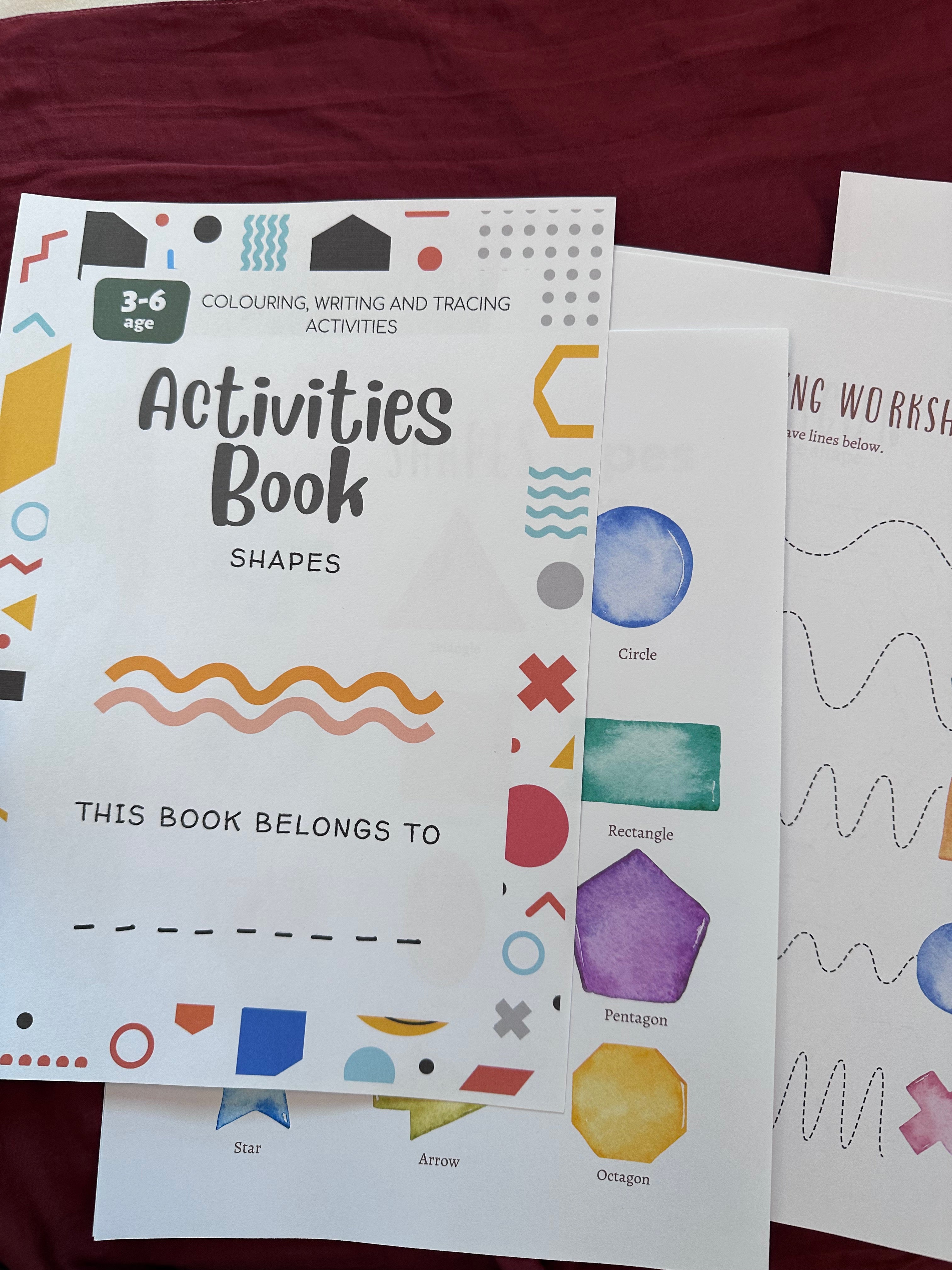 Printed Activity Worksheets - Shapes