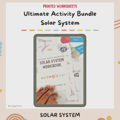 Printed Activity Worksheets: Ultimate Activity Set Solar System for 3-6