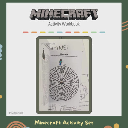 Printed Activity Worksheets: Ultimate Activity Set Minecraft-themed for 6-9
